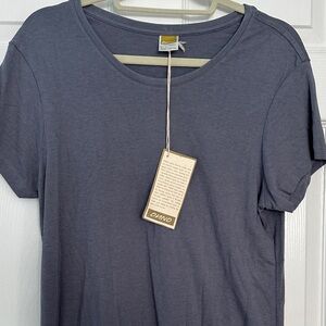 ONNO Women's Short Sleeve bamboo Tee - Steel blue-gray